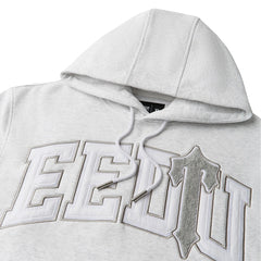 Geedup x Trapstar Team Logo x Irongate T Hoodie 'White Marle/ Grey' (2025)