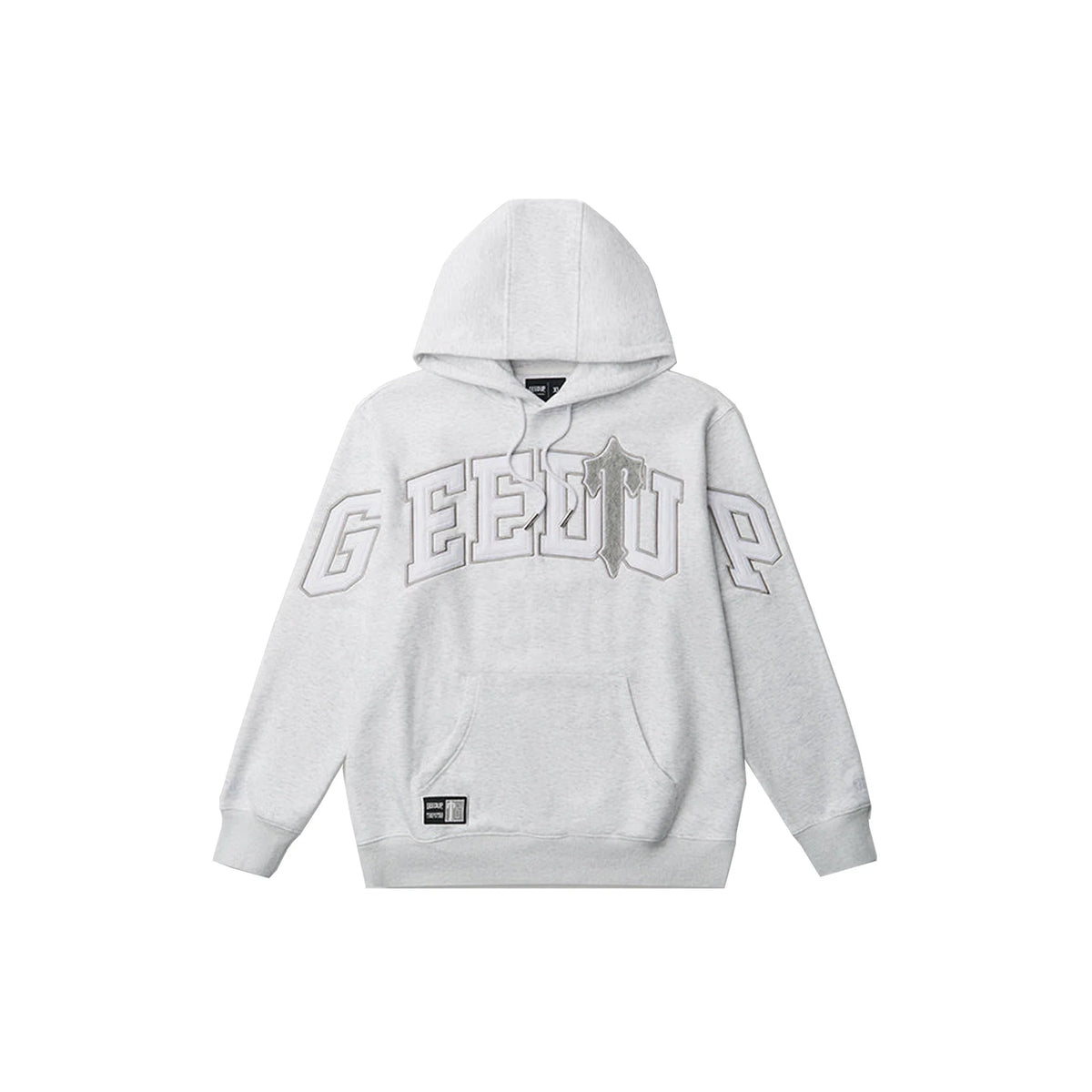 Geedup x Trapstar Team Logo x Irongate T Hoodie 'White Marle/ Grey' (2025)