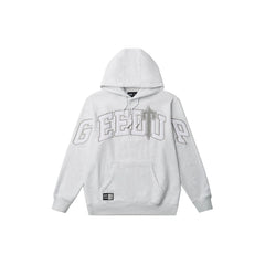 Geedup x Trapstar Team Logo x Irongate T Hoodie 'White Marle/ Grey' (2025)