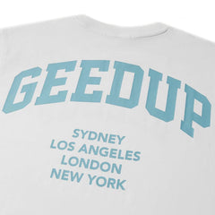 Geedup x Arrdee Cities T-Shirt 'White/ Teal' (2025)