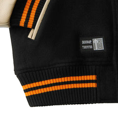 Geedup x Trapstar Letterman Jacket 'Black/ Cream/ Orange' (2025)