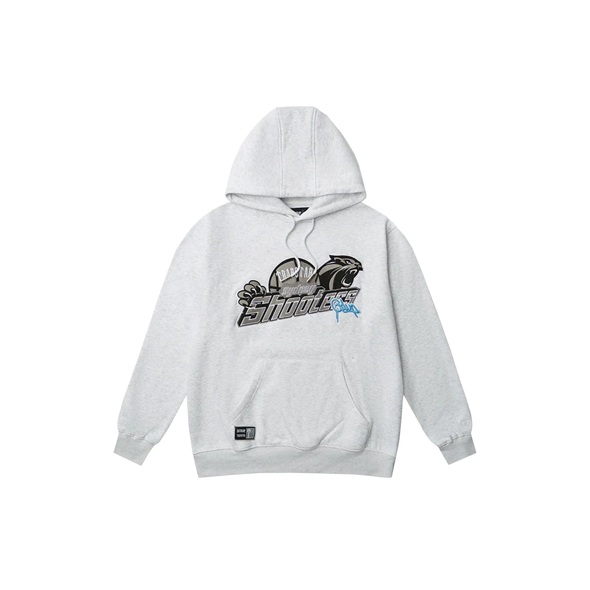 Geedup x Trapstar Sydney Shooters Hoodie 'White Marle/ Blue' (2025)