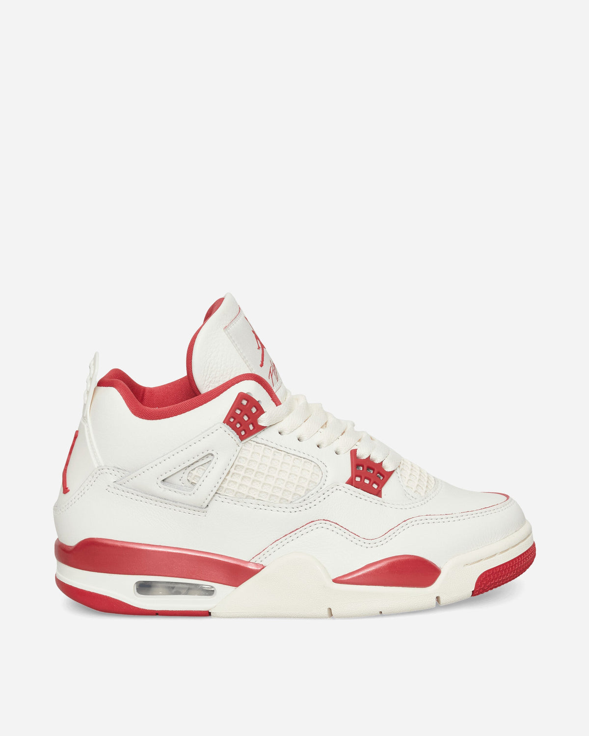 Women's 4 Sneakers Pale Ivory / Tough Red
