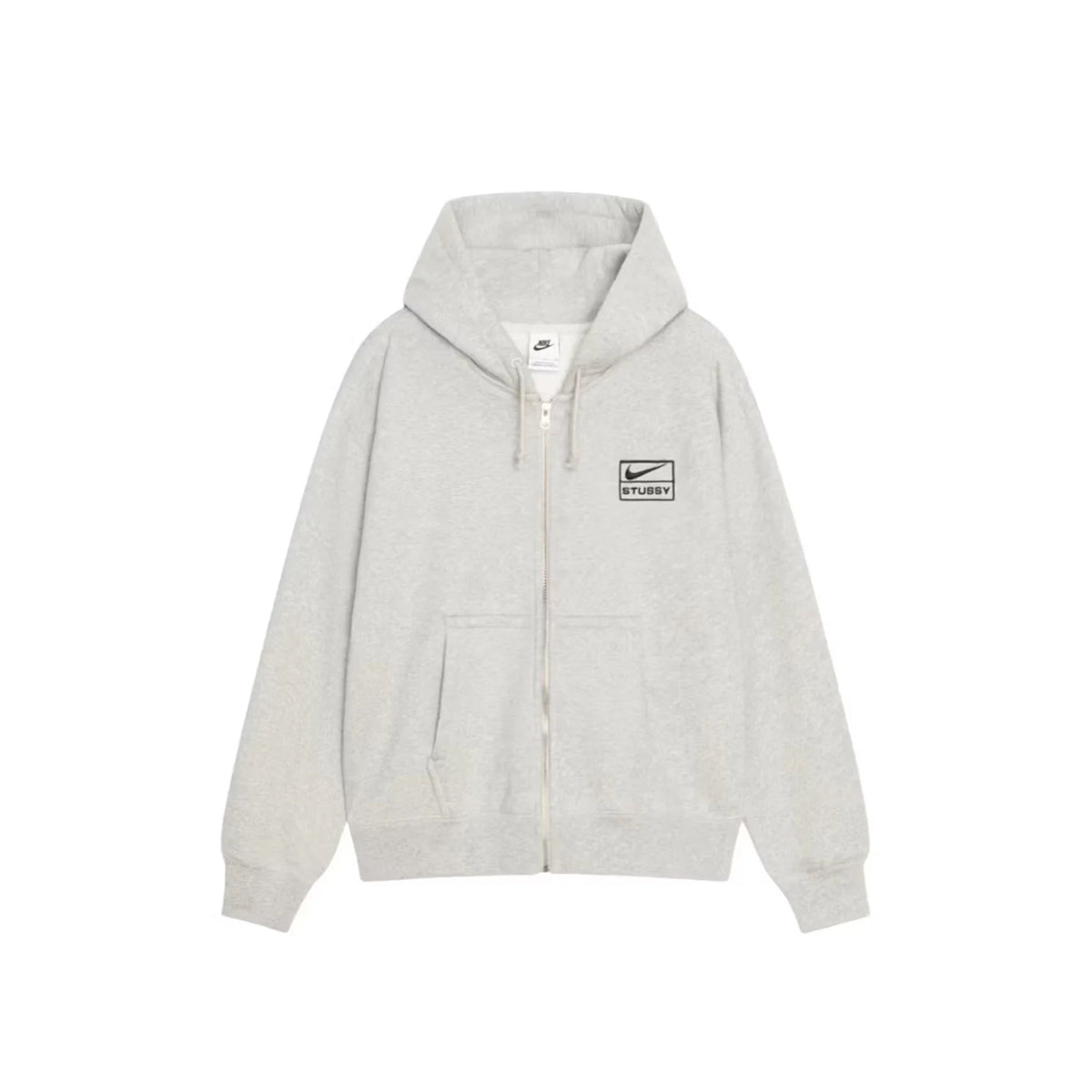 Stussy x Fleece Zip Hoodie 'Grey Heather' (2025)