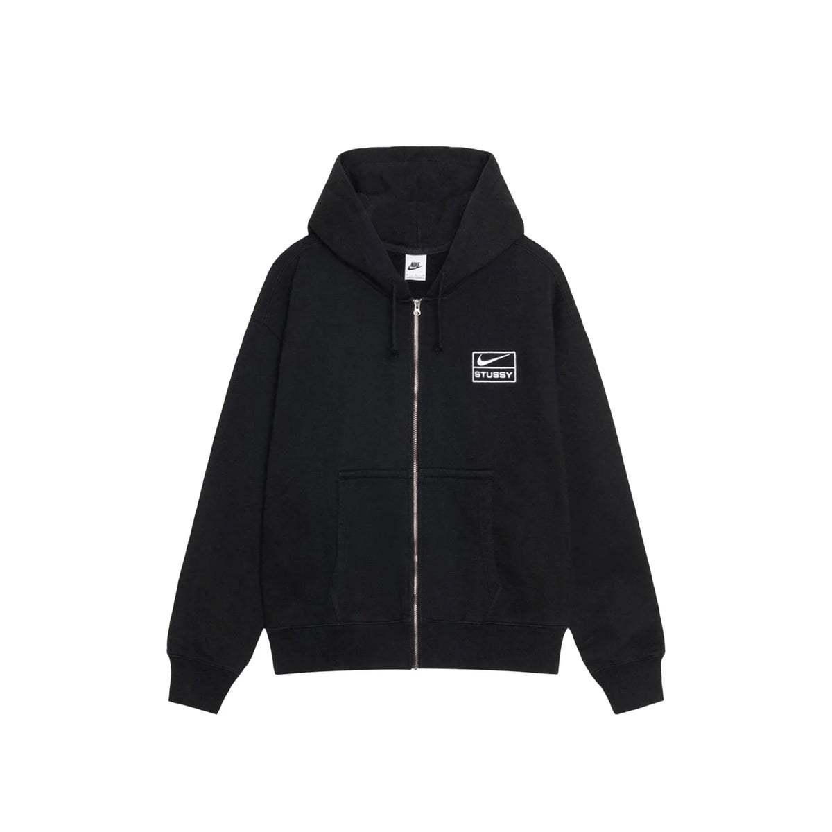 Stussy x Stone Washed Fleece Zip Hoodie 'Black' (2025)