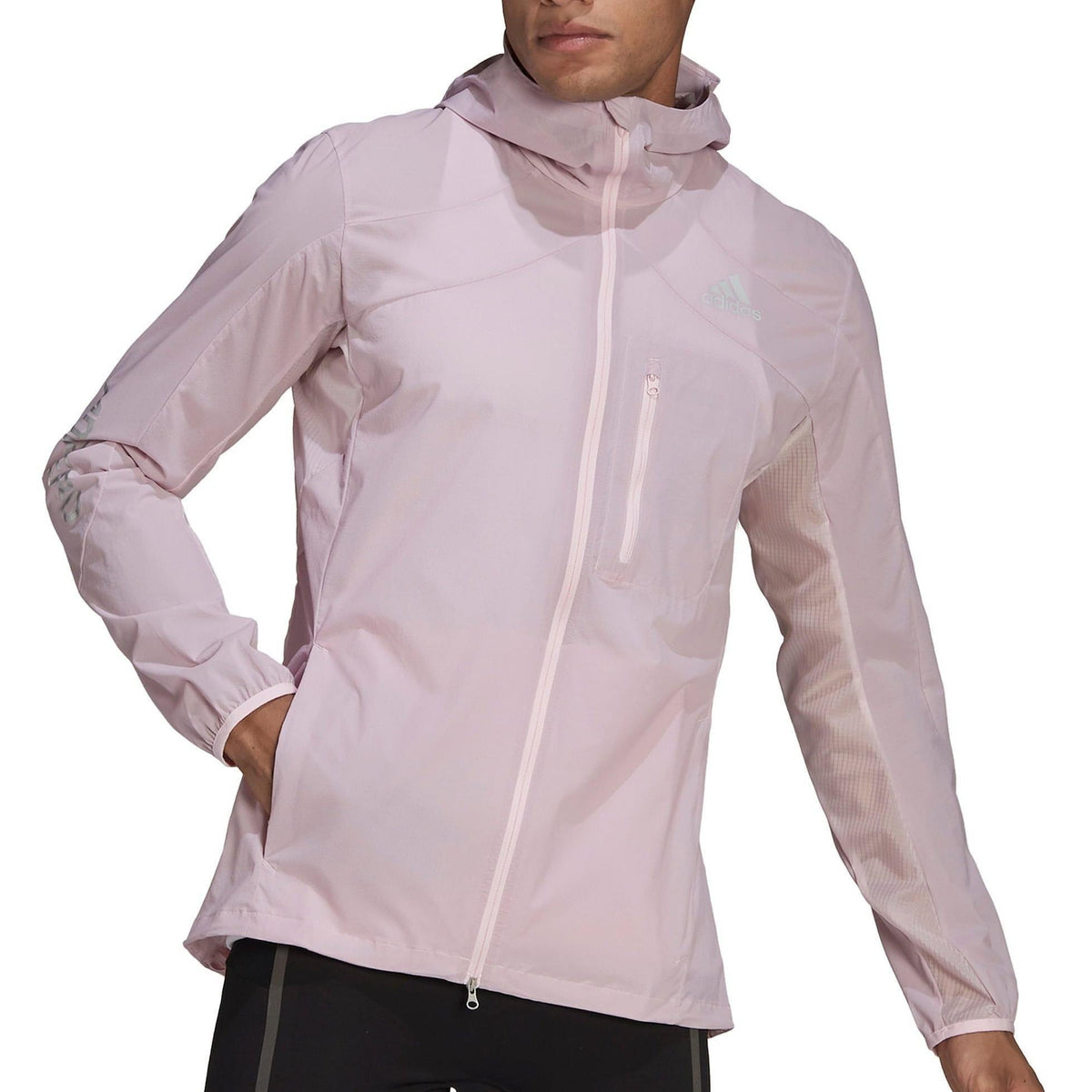 Adizero Marathon Mens Running Jacket - Pink
