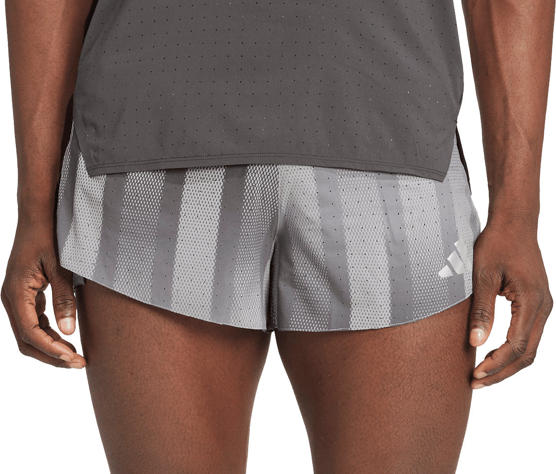 Adizero Pro 3 Inch Mens Running Shorts - Grey