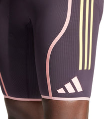 Adizero Promo Mens Short Running Tights - Purple