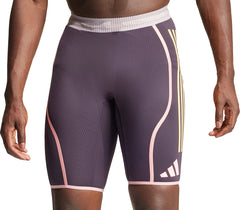 Adizero Promo Mens Short Running Tights - Purple
