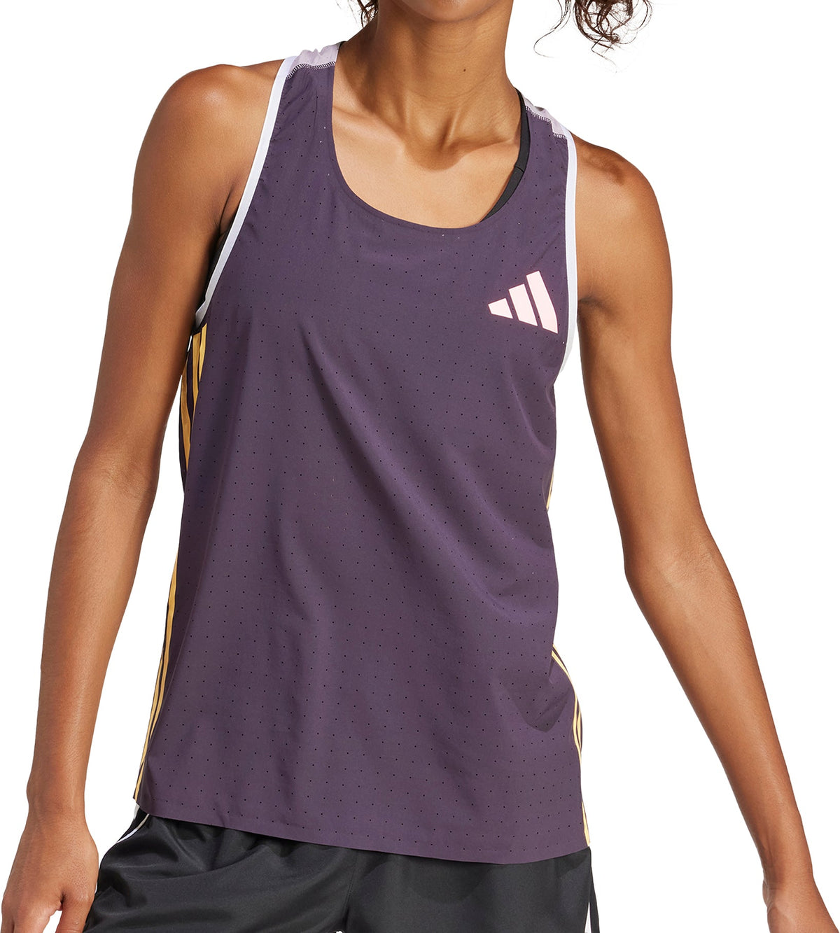 Adizero Promo Womens Running Vest Tank Top - Purple