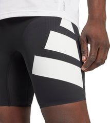 Adizero Road To Records Mens Short Running Tights - Black