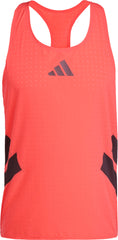 Adizero Road To Records Mens Running Vest - Red