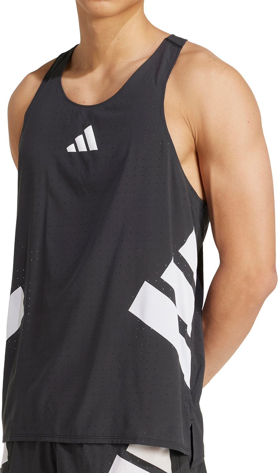 Adizero Road To Records Mens Running Vest - Black
