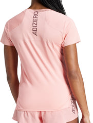 Adizero Short Sleeve Womens Running Top - Pink