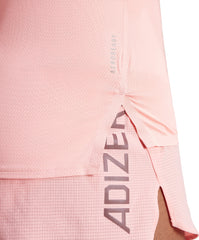 Adizero Short Sleeve Womens Running Top - Pink