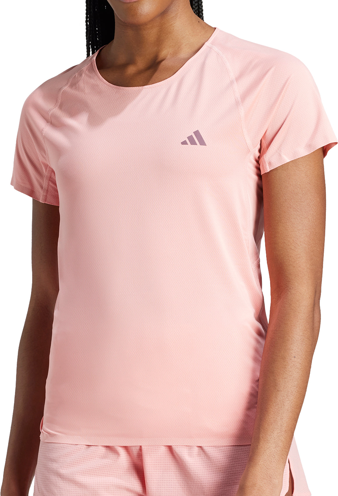 Adizero Short Sleeve Womens Running Top - Pink