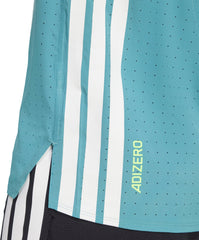 Adizero Short Sleeve Mens Running Top - Green