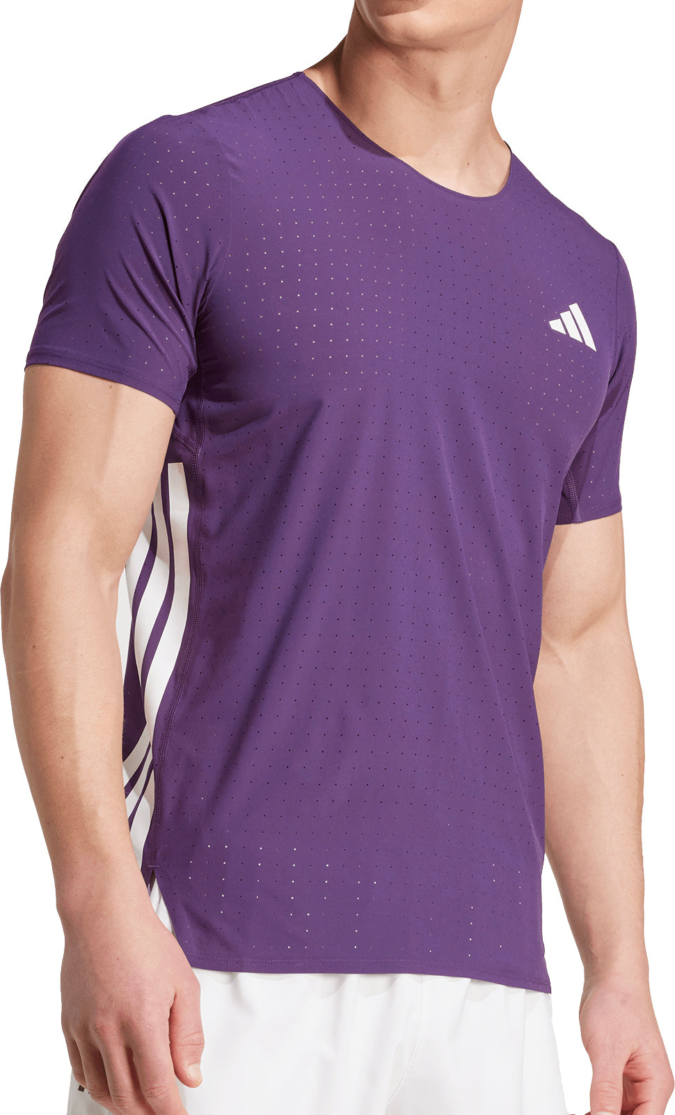 Adizero Short Sleeve Mens Running Top - Purple