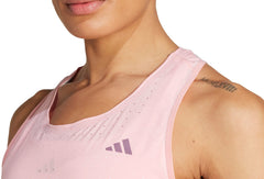 Adizero Womens Running Vest Tank Top - Pink