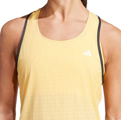 Adizero Womens Running Vest Tank Top - Yellow