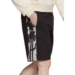 Camo 3 Stripes Mens Training Shorts - Black