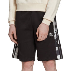 Camo 3 Stripes Mens Training Shorts - Black