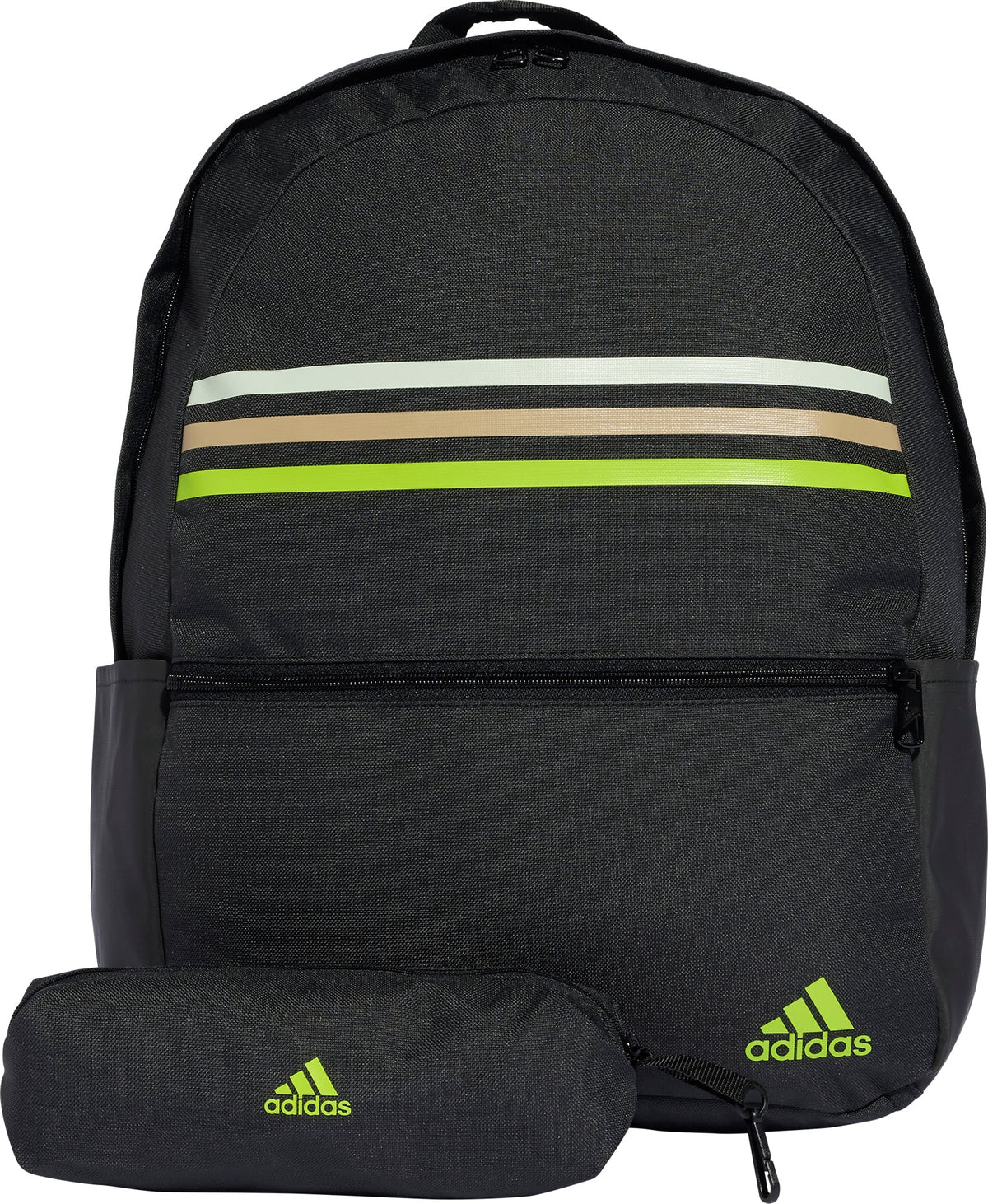 Classic Horizontal 3 Stripes Backpack - Black