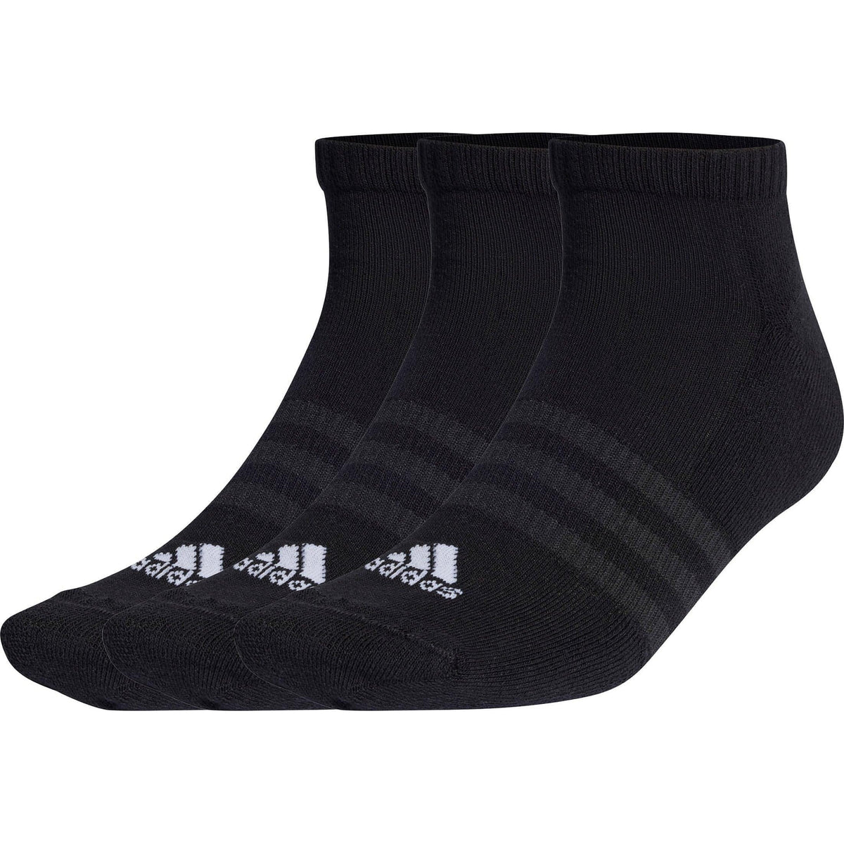 Cushioned (3 Pack) Low Cut Training Socks - Black
