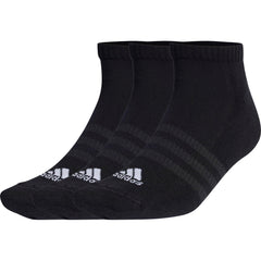 Cushioned (3 Pack) Low Cut Training Socks - Black