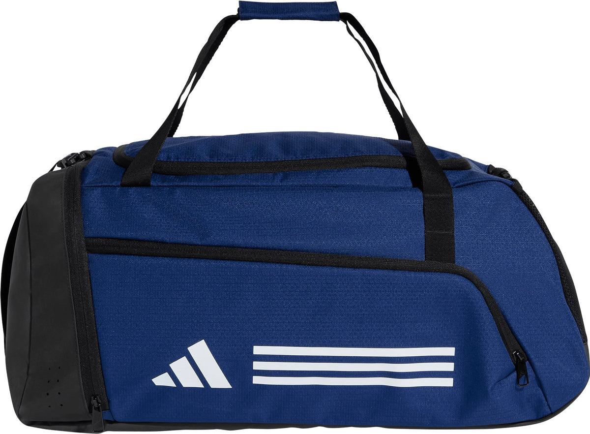 Essentials 3 Stripes Medium Holdall - Blue