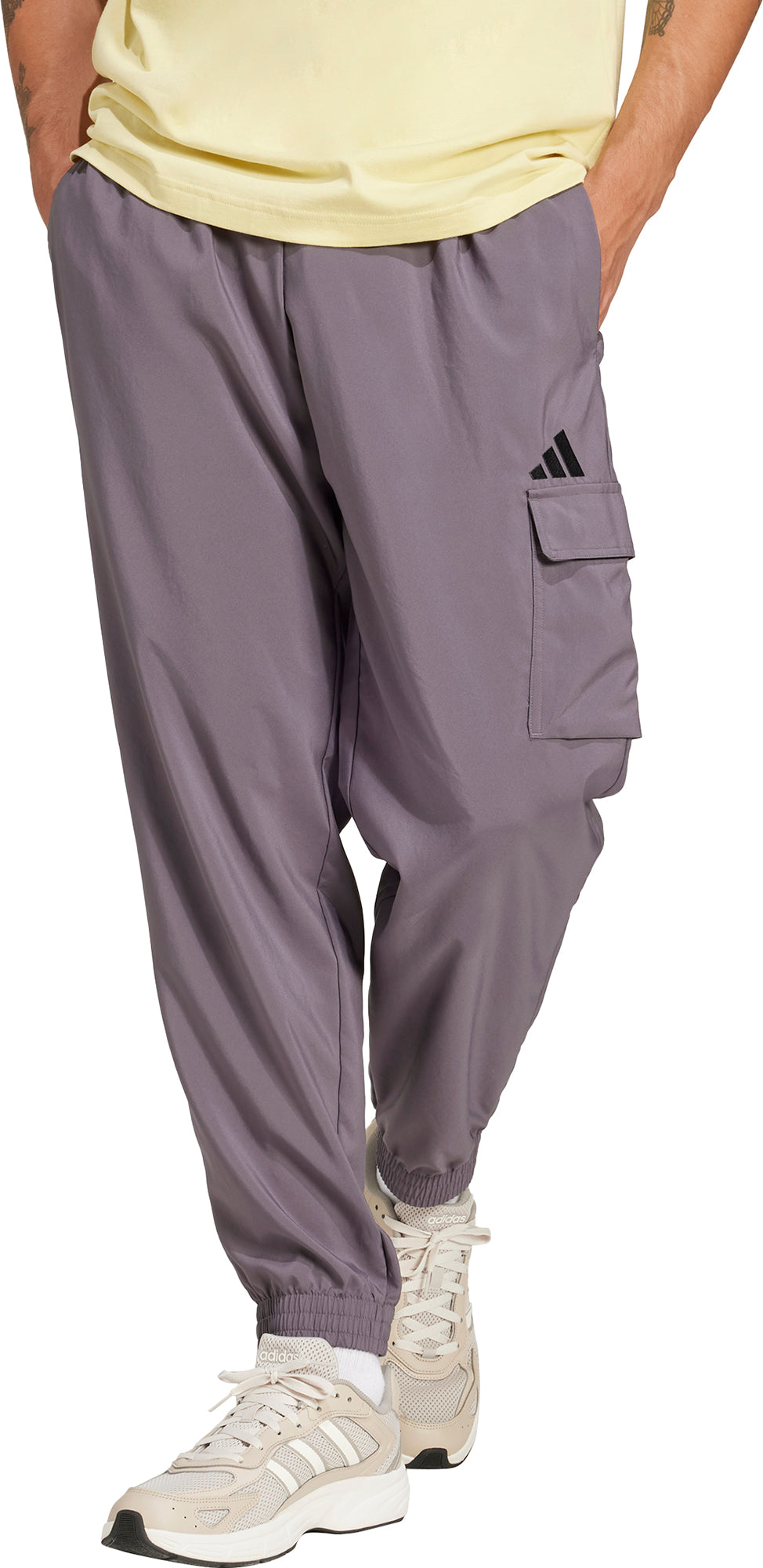 Essentials Small Logo Mens Cargo Pants - Grey