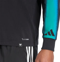 Follow The Line Graphic Long Sleeve Mens Running Top - Black
