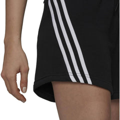 Future Icon 3 Stripes Womens Training Shorts - Black