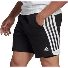 Future Icons 3 Stripes Mens Training Shorts - Black