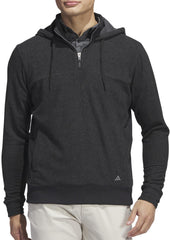 Go To Quarter Zip Long Sleeve Mens Golf Hoody - Black