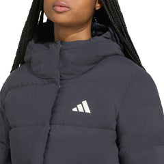 Helionic ClimaWarm Hooded Womens Down Jacket - Black