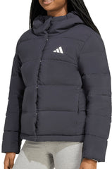 Helionic ClimaWarm Hooded Womens Down Jacket - Black