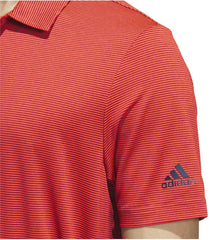Ottoman Stripe Short Sleeve Mens Golf Polo Shirt - Red