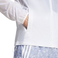 Own The Run 3 Stripes Packable Mens Running Jacket - White