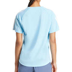 Own The Run 3 Stripes Short Sleeve Womens Running Top - Blue