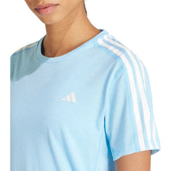 Own The Run 3 Stripes Short Sleeve Womens Running Top - Blue