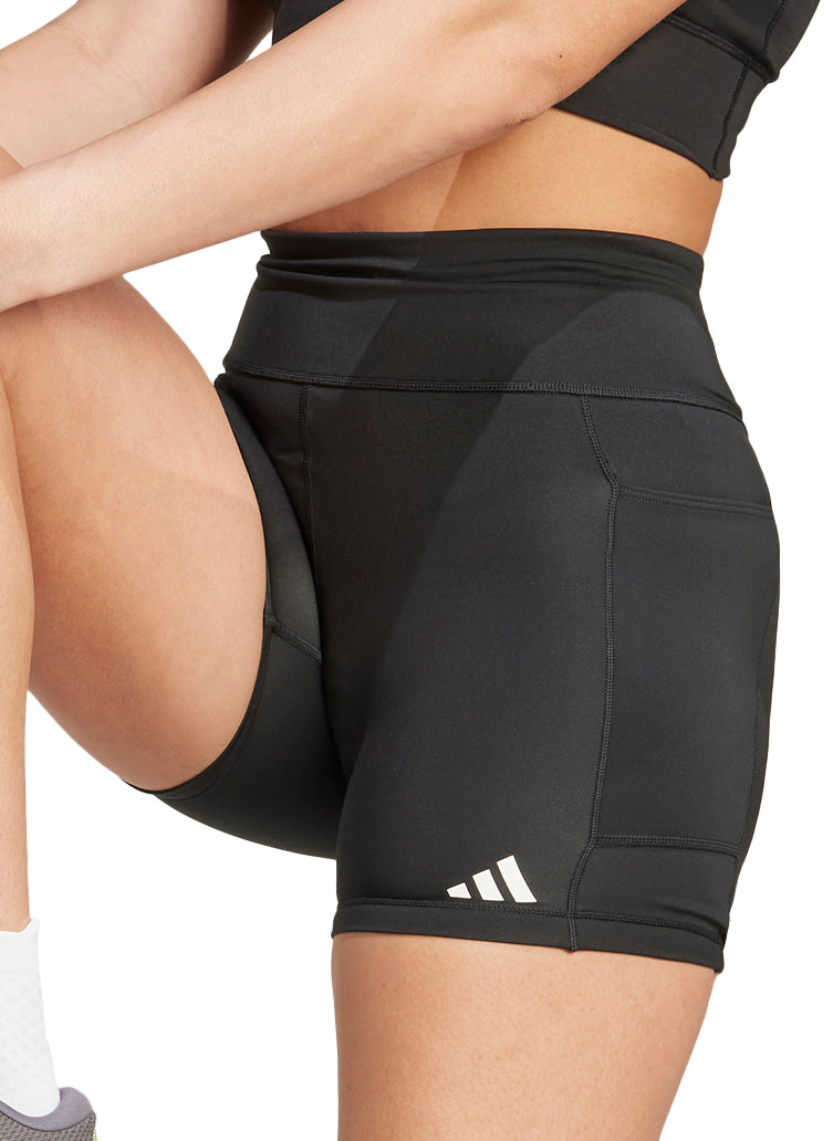 Own The Run 5 Inch Womens Short Running Tights - Black