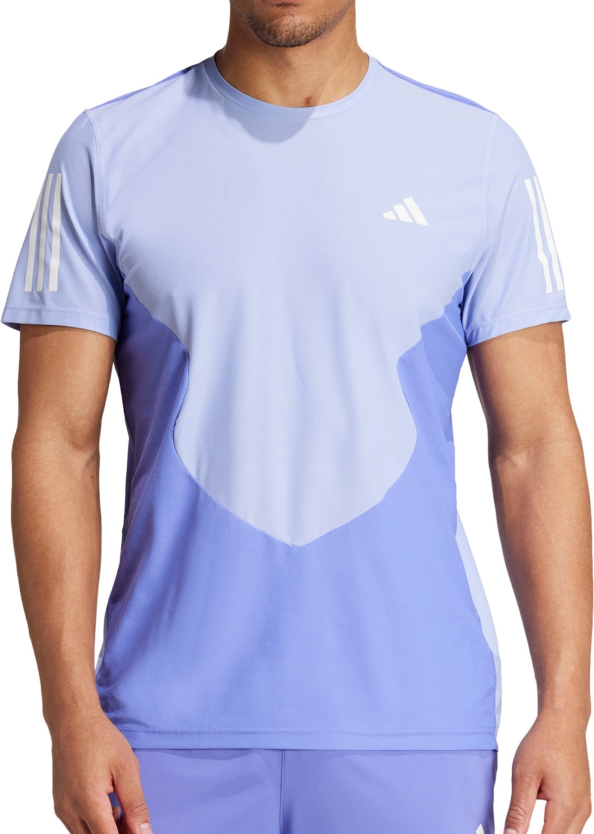 Own The Run Colourblock Short Sleeve Mens Running Top - Blue
