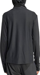 Own The Run Half Zip Long Sleeve Womens Running Top - Black
