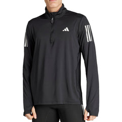 Own The Run Half Zip Long Sleeve Mens Running Top - Black