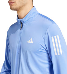 Own The Run Half Zip Long Sleeve Mens Running Top - Blue