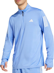 Own The Run Half Zip Long Sleeve Mens Running Top - Blue