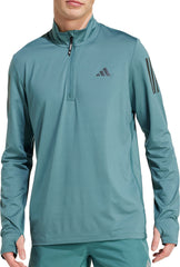 Own The Run Half Zip Long Sleeve Mens Running Top - Green