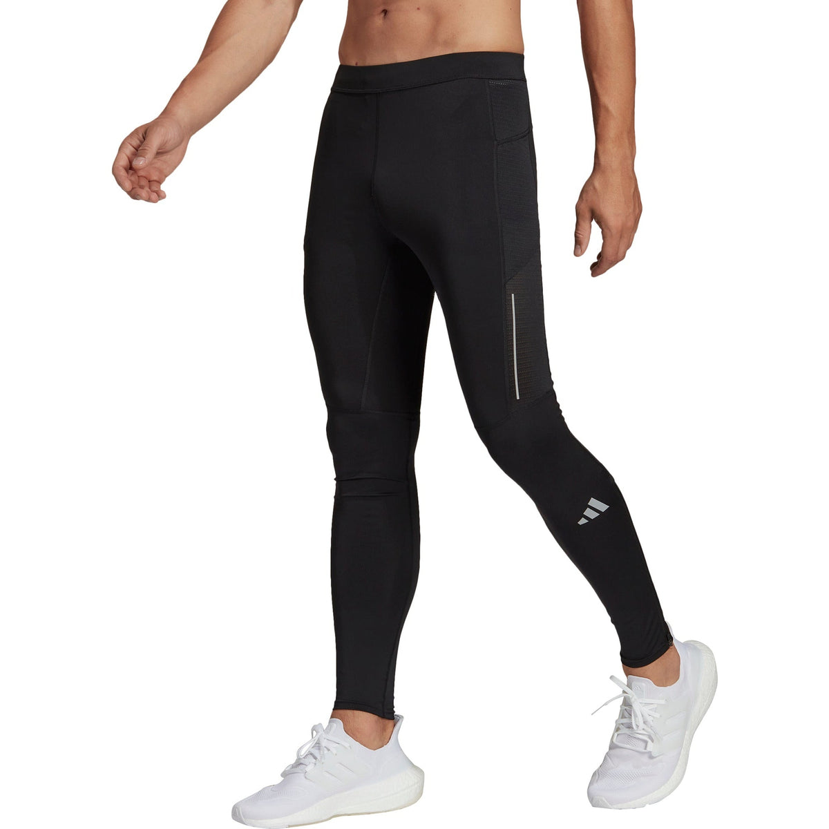 Own The Run Mens Long Running Tights - Black