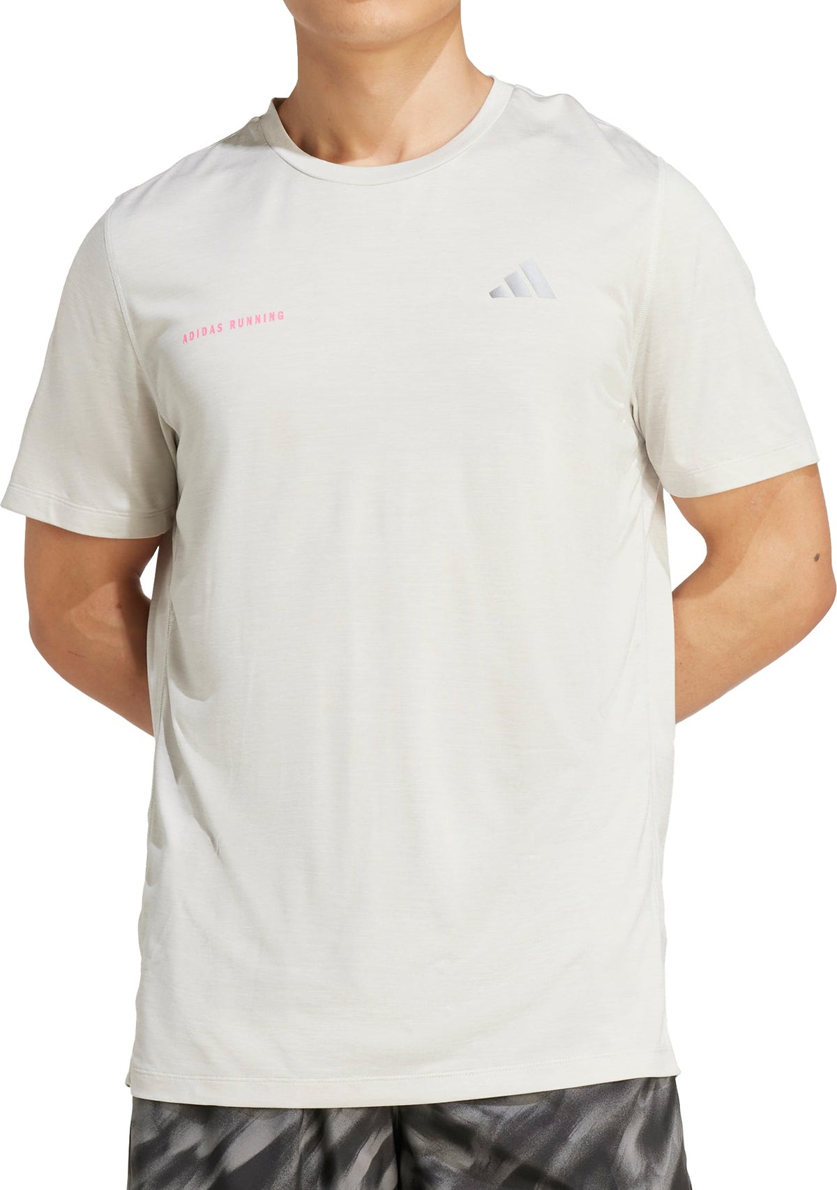 Own The Run Melange Short Sleeve Mens Running Top - Grey